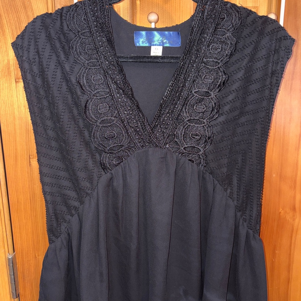 Francesca's Collections Black Lace Blouse